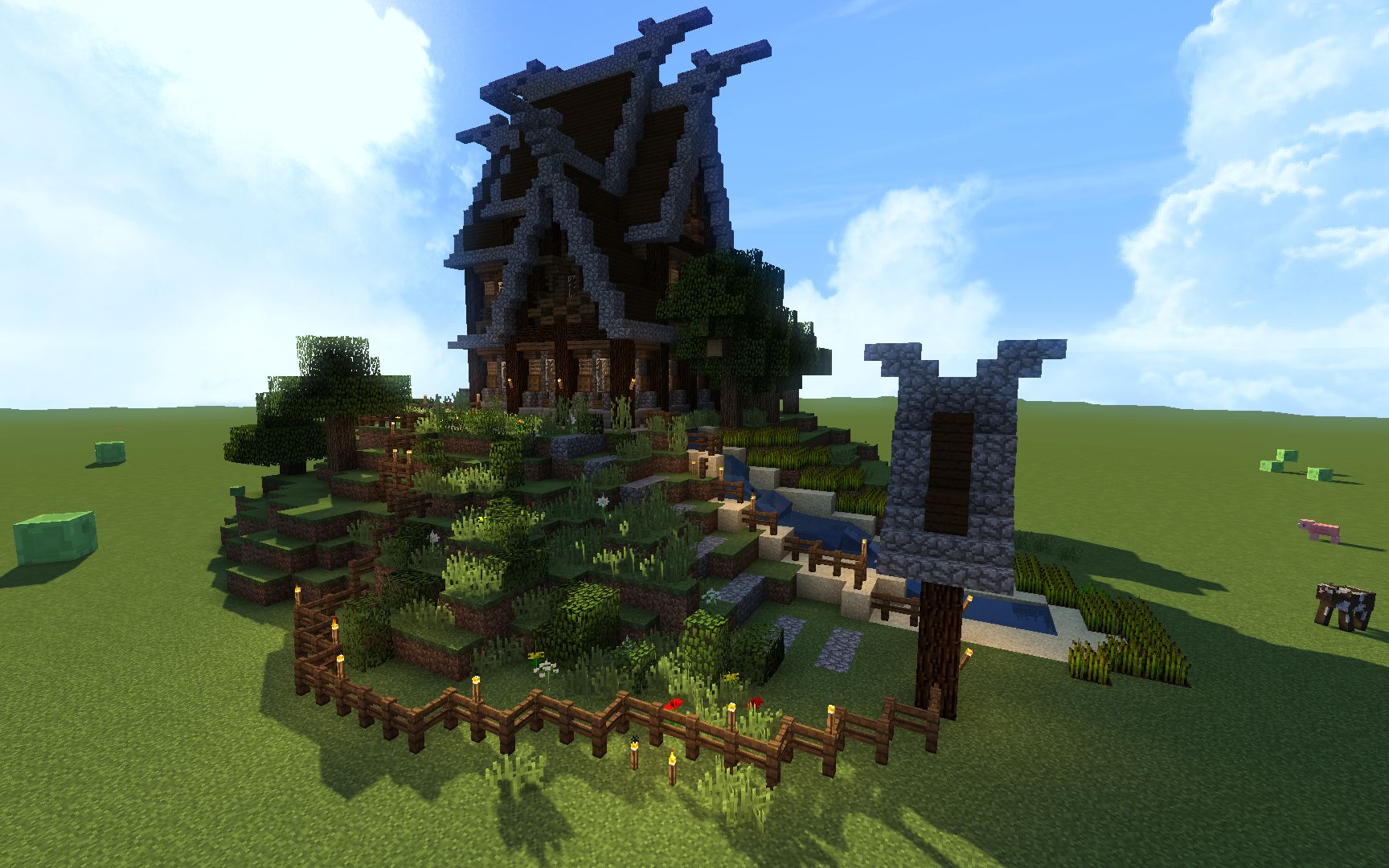 我的世界建筑教学新手向简单的生存型中世纪建筑