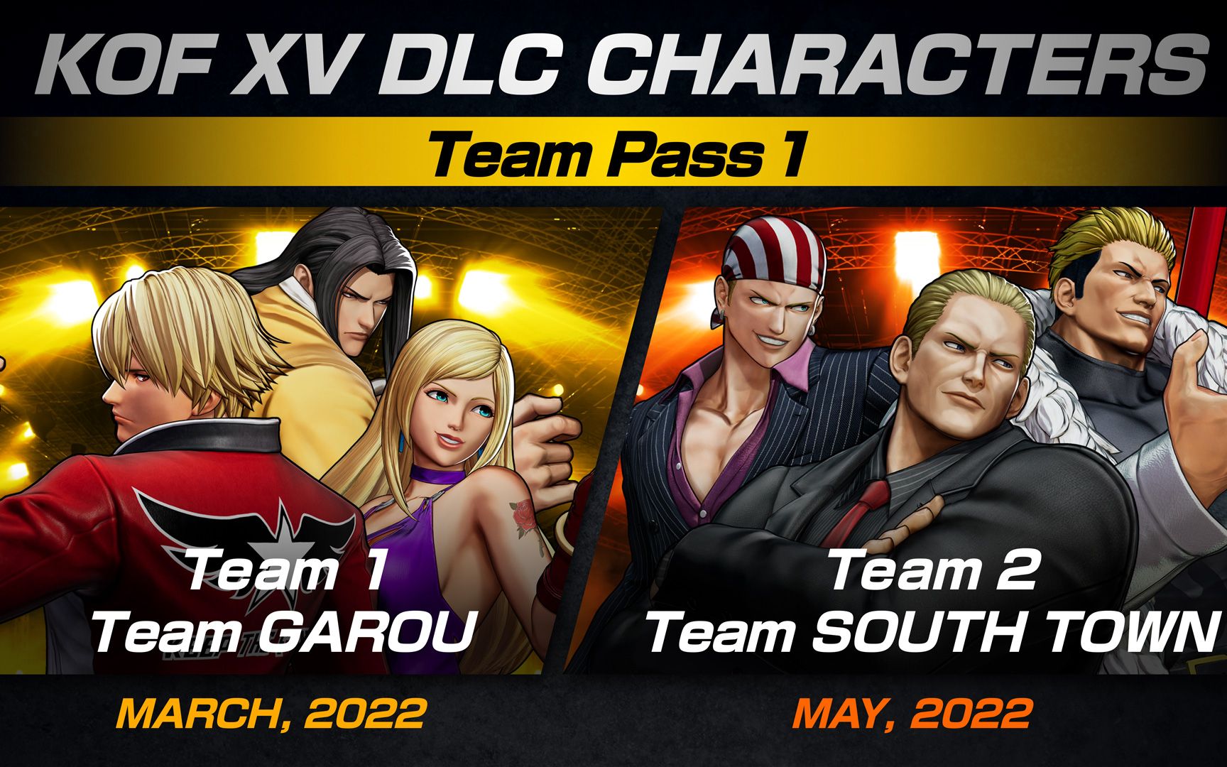 《拳皇15》DLC team pass1公开 分别是“饿狼狼之印记队和“南镇队”单机游戏热门视频