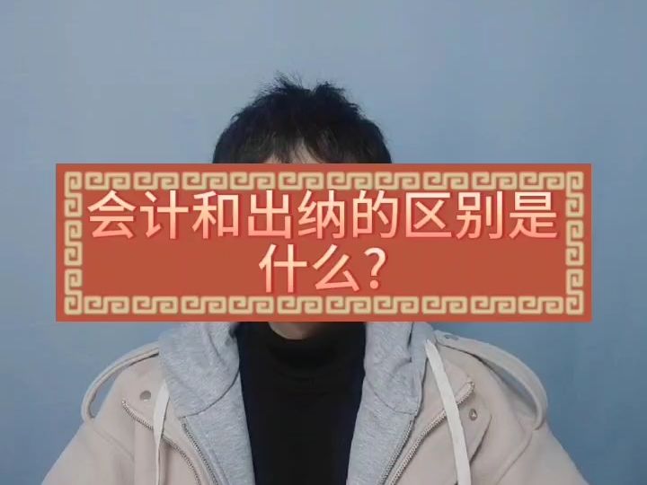 会计和出纳的区别是什么?哔哩哔哩bilibili