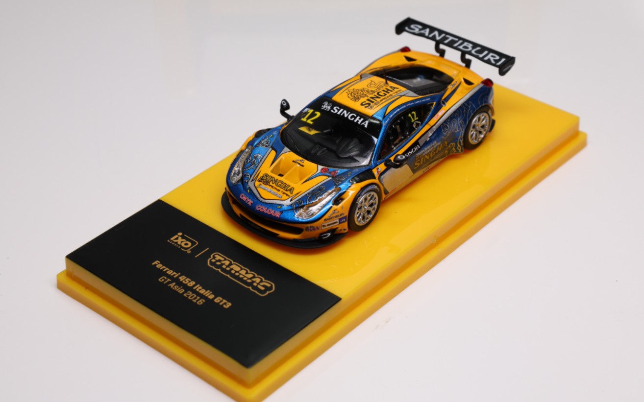 tarmacworks 1:64 法拉利458 italia gt3 (亚洲gt系列赛2016 #12)
