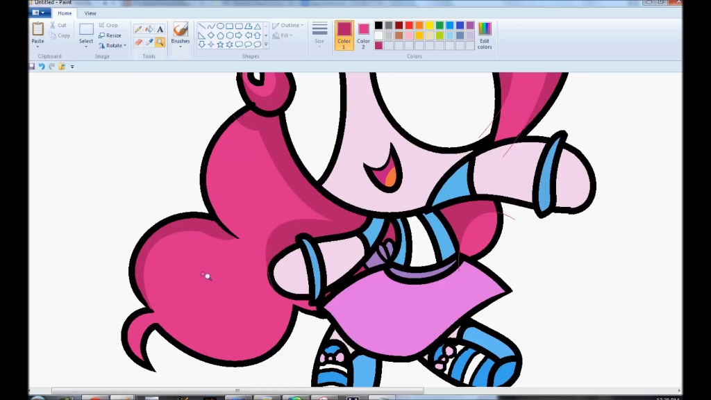 【MLP】PPG Equestria Girls Pinkie Pie speedpaint(搬运)哔哩哔哩bilibili