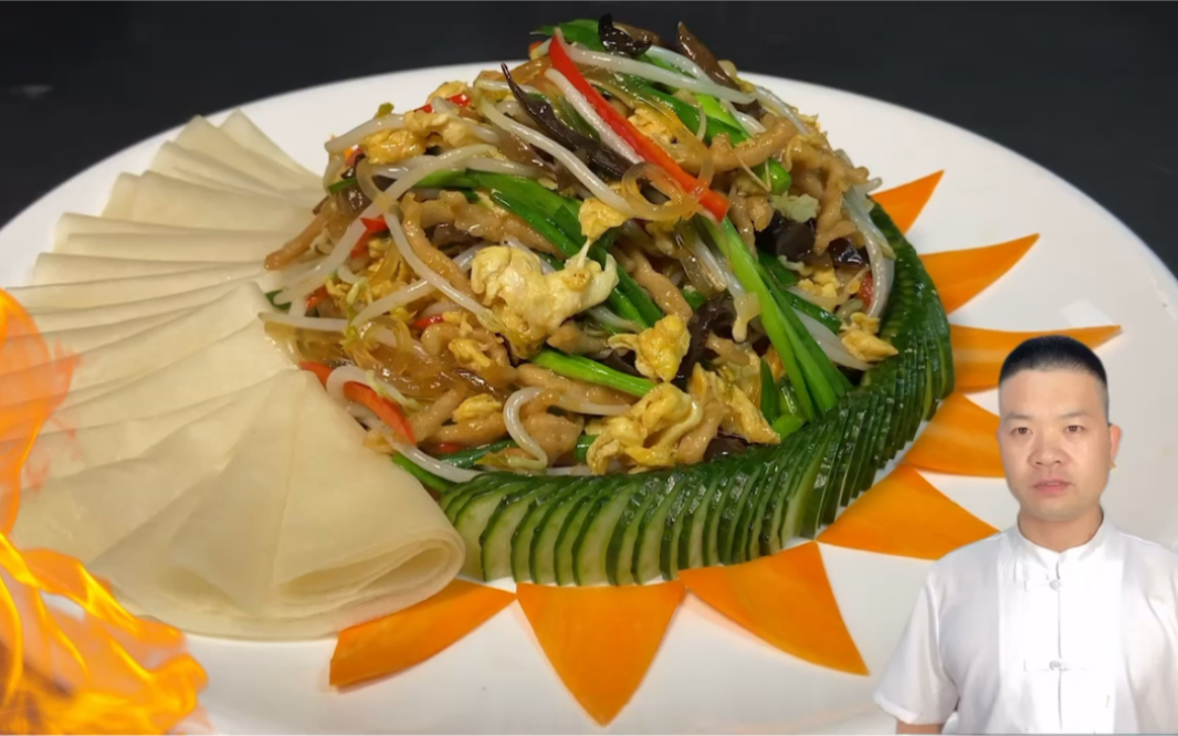 酒店大厨亲自操作酒店小炒菜,《春饼合炒》好吃又好看.