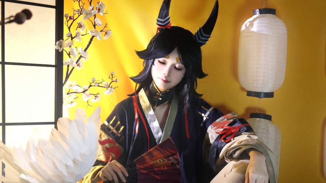 【阴阳师】神酿星熊童子cos_大江山超绝男妈妈