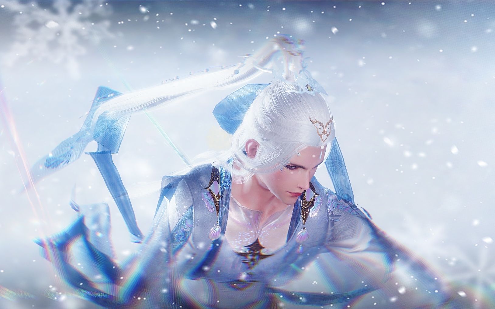 剑网3仙气飘飘的晓天伞爹