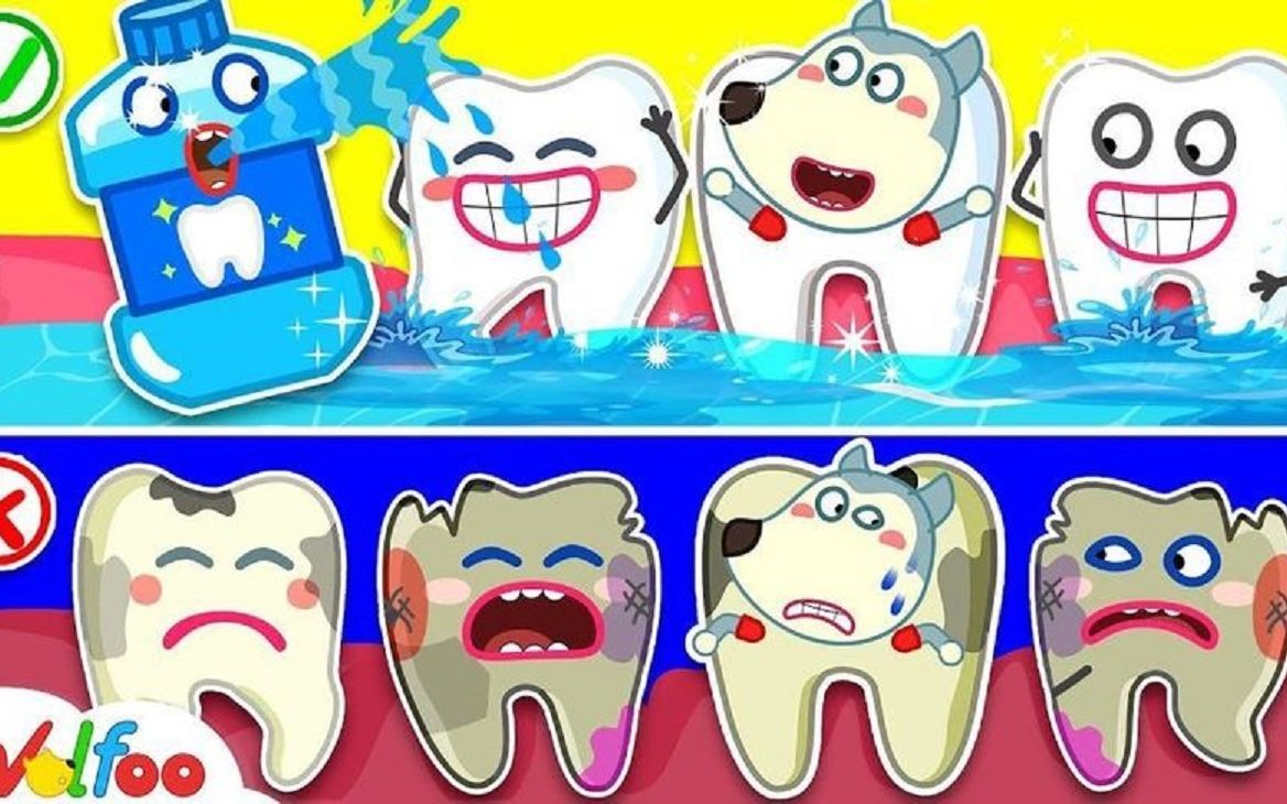 小猪儿童动画:牙齿保卫战 沃夫有了漱口水究竟还用不用刷牙 快来一起看看吧哔哩哔哩bilibili