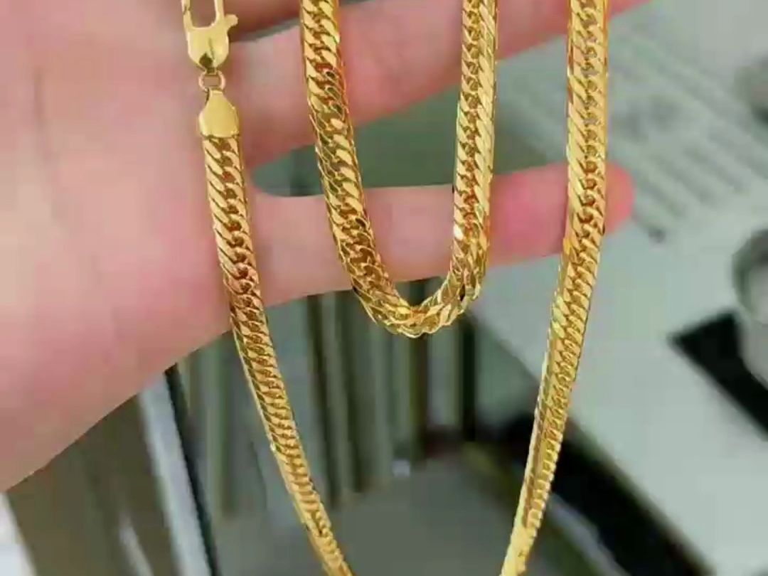 5g黄金,精切八面喜平链 "项链, "喜平链 ",男士