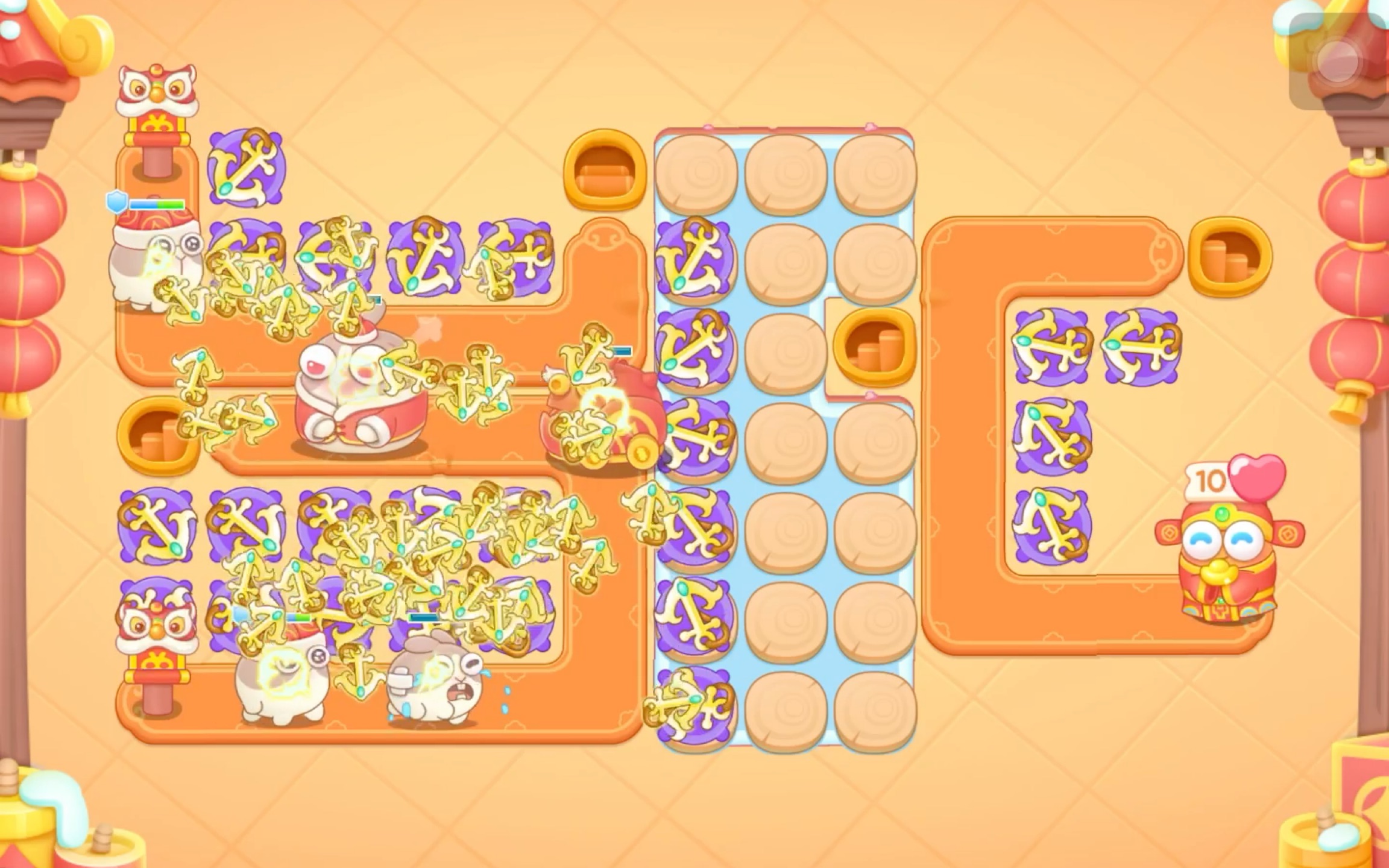 保卫萝卜【福神大作战】第13关 船锚单通 金萝卜 道具全清