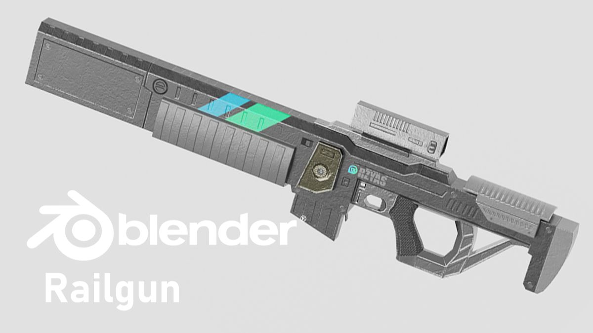 【Blender】Railgun