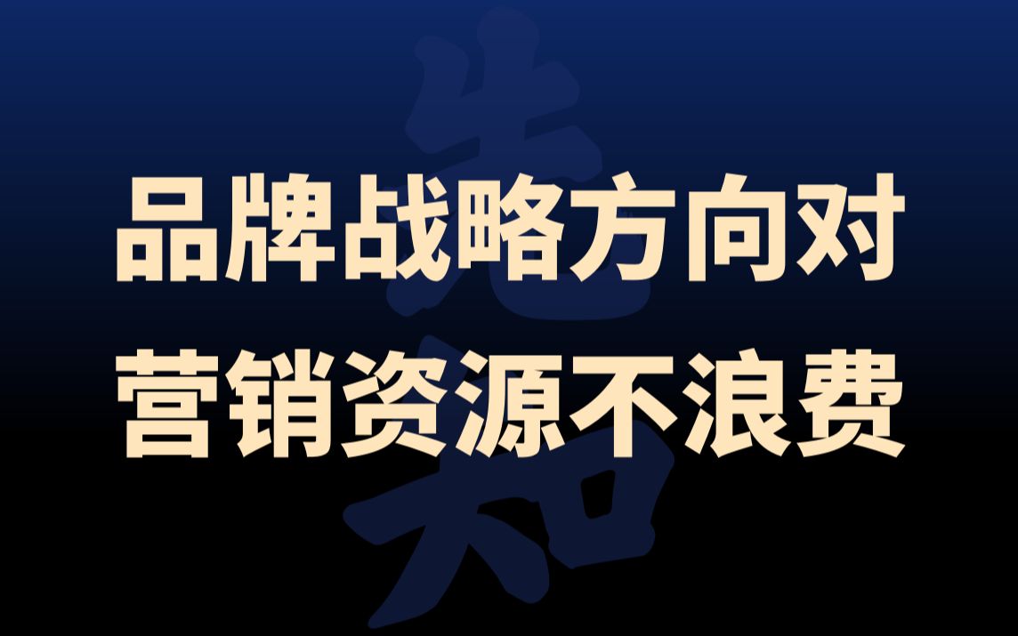 如何避免企业营销资源平均70%的浪费 #品牌策划哔哩哔哩bilibili