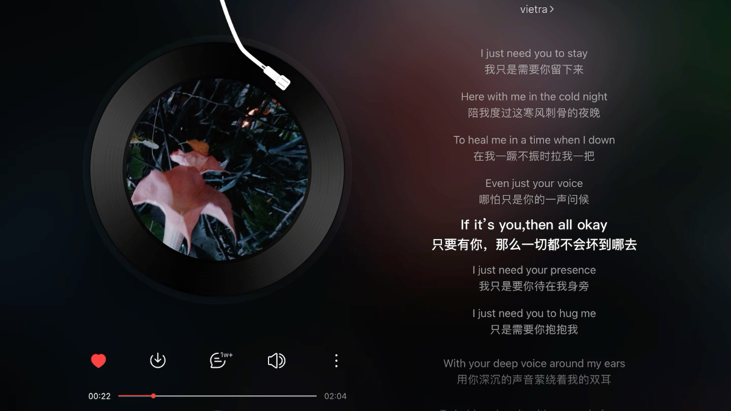 [图]日推歌曲分享｜《ineedyou.》by vietra “我只是需要你留下来”