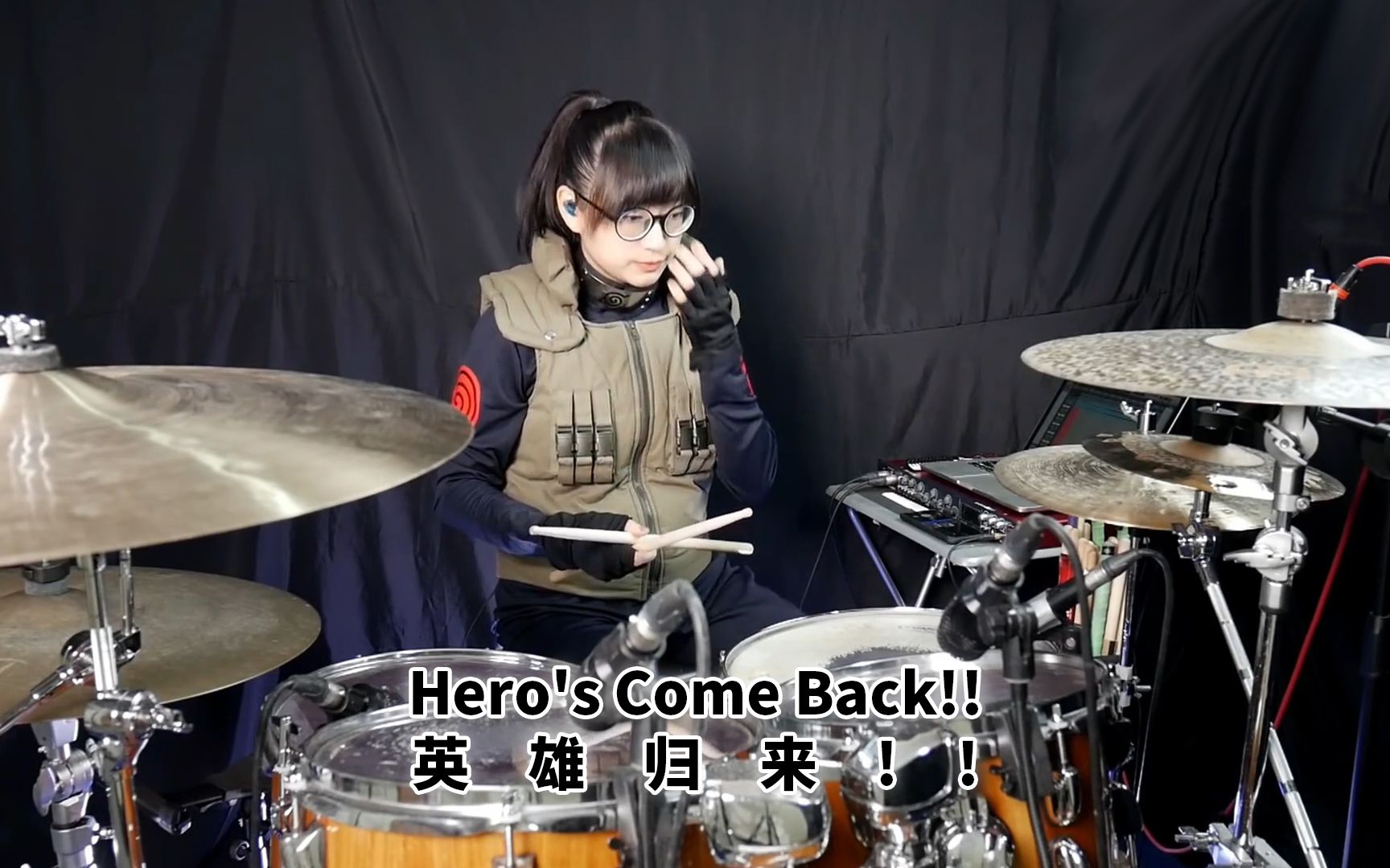 [图]《Hero's Come Back!!(英雄归来!!)[M版]》火影忍者疾风传OP 咚哒猫 爵士鼓(架子鼓)演奏 TARN 表演