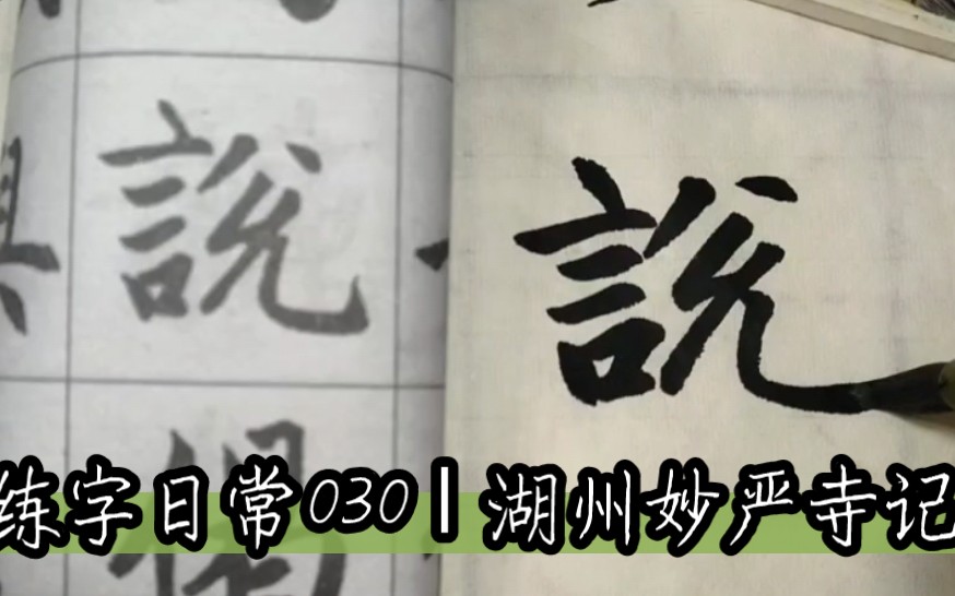 [图]练字日常030｜自学赵孟頫《湖州妙严寺记》：乃为说偈：妙庄严域与世殊，非意所造离精粗。