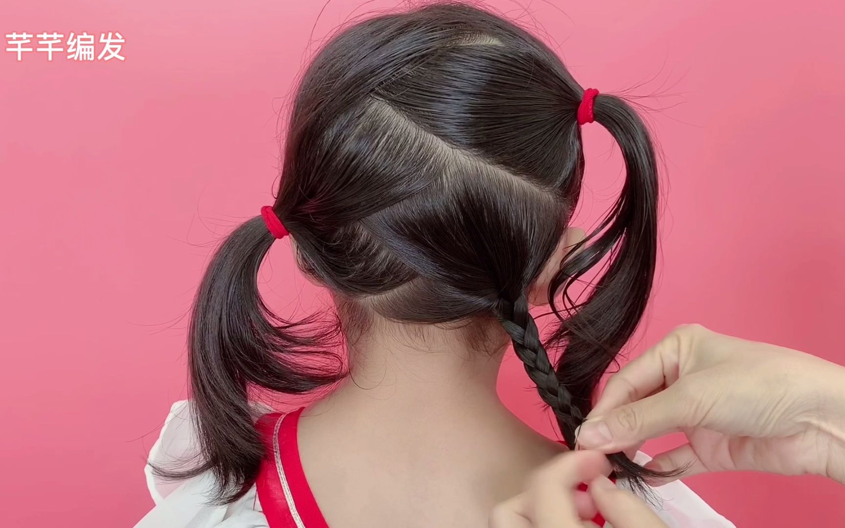 短发古风发型,万万没想到这样分区扎的发型,这么可爱