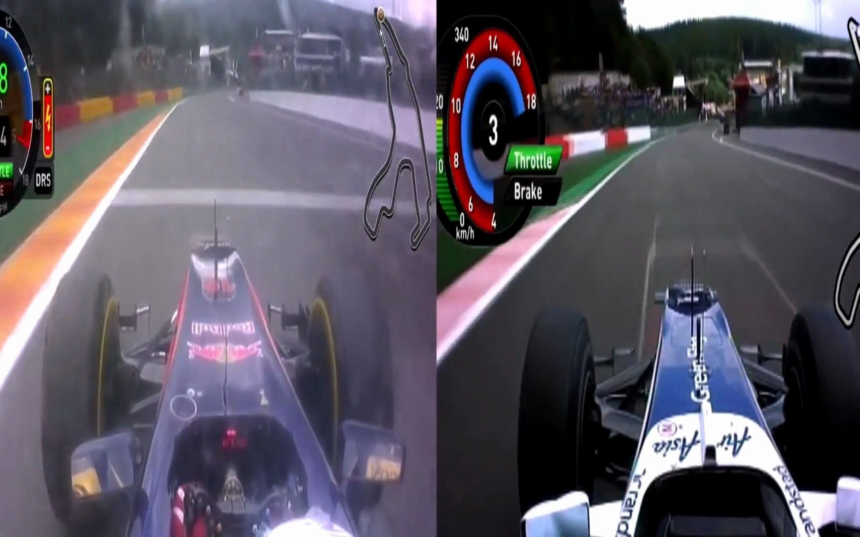 F1 2011年 VS 2010年 比利时站排位赛车载比较哔哩哔哩bilibili