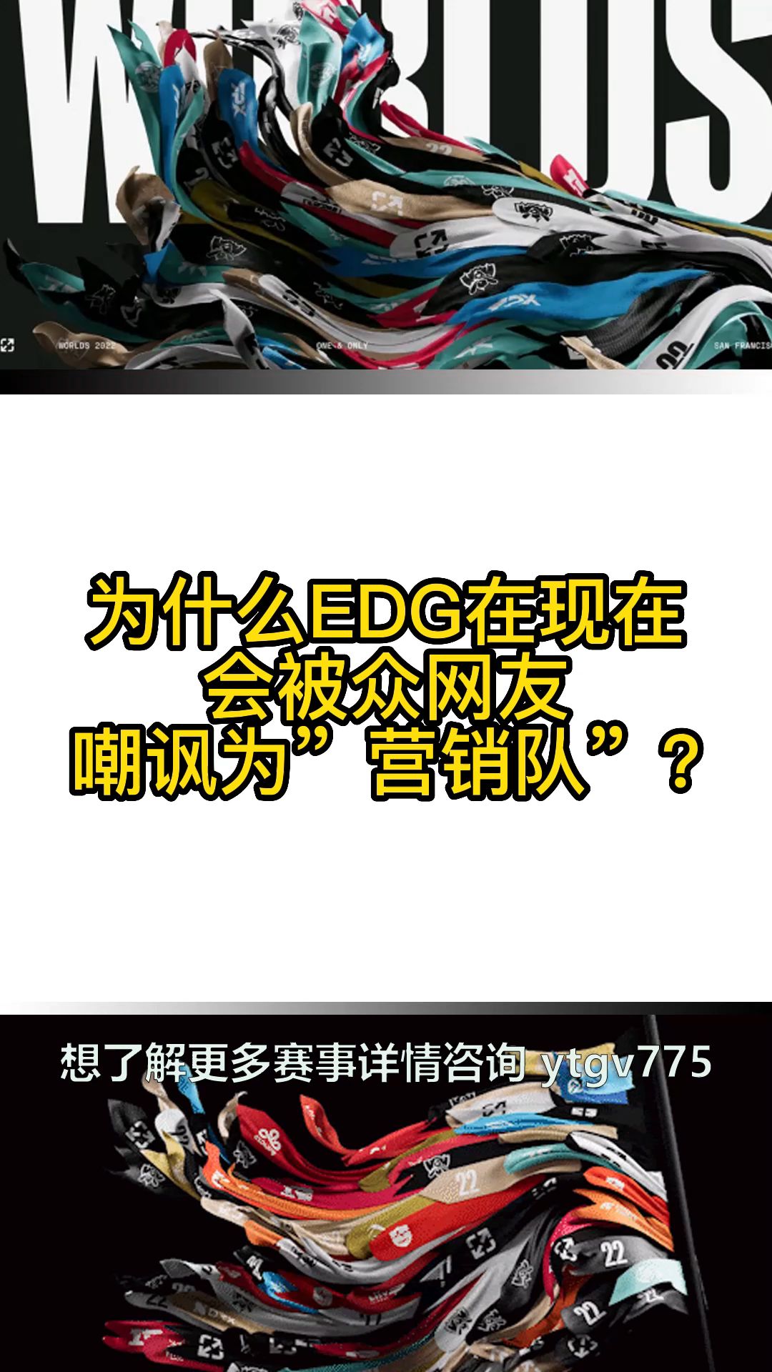 EDG被众网友嘲讽为＂营销队＂!!英雄联盟