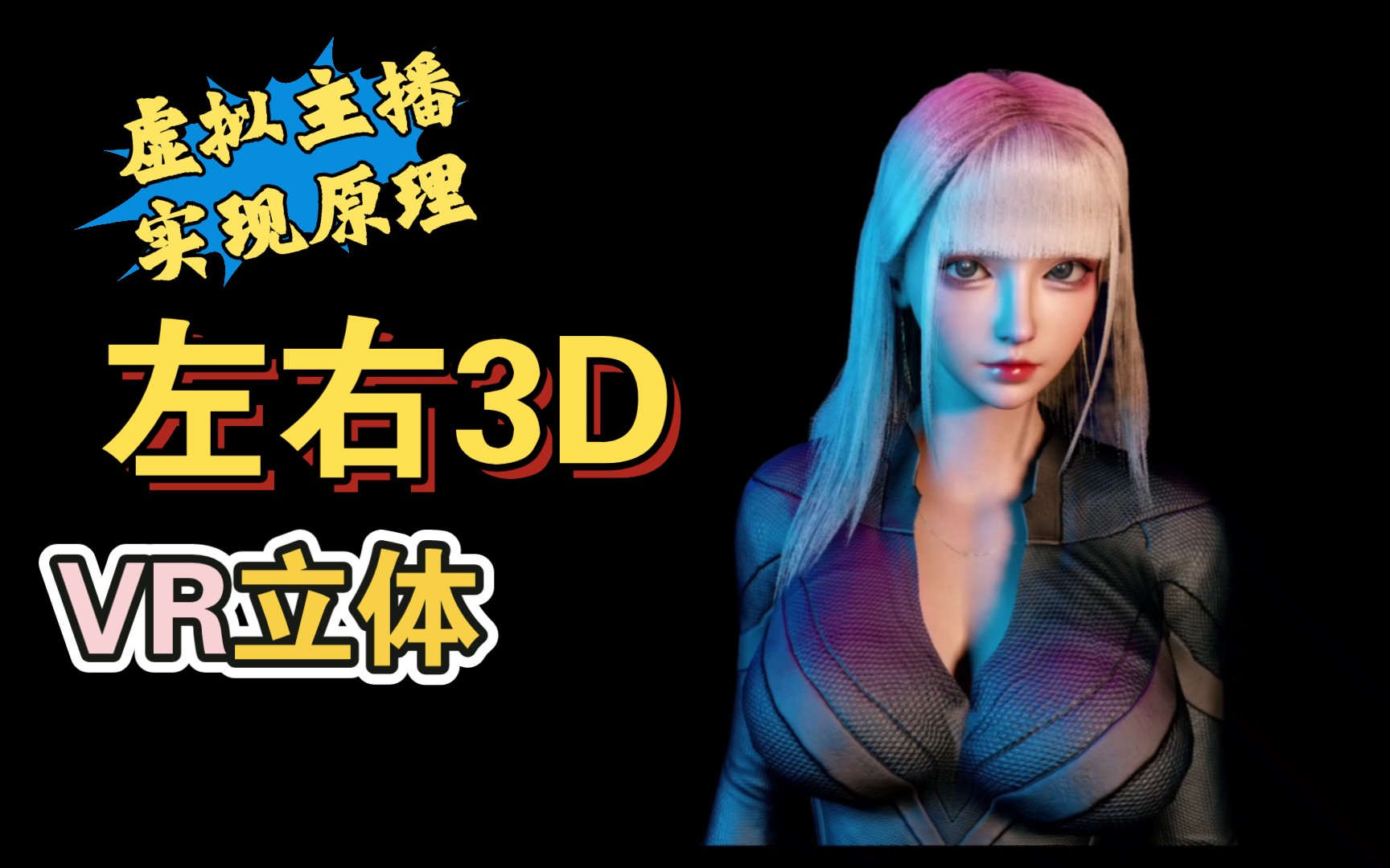 vr虚拟主播实现左右3d立体视频给obs方法