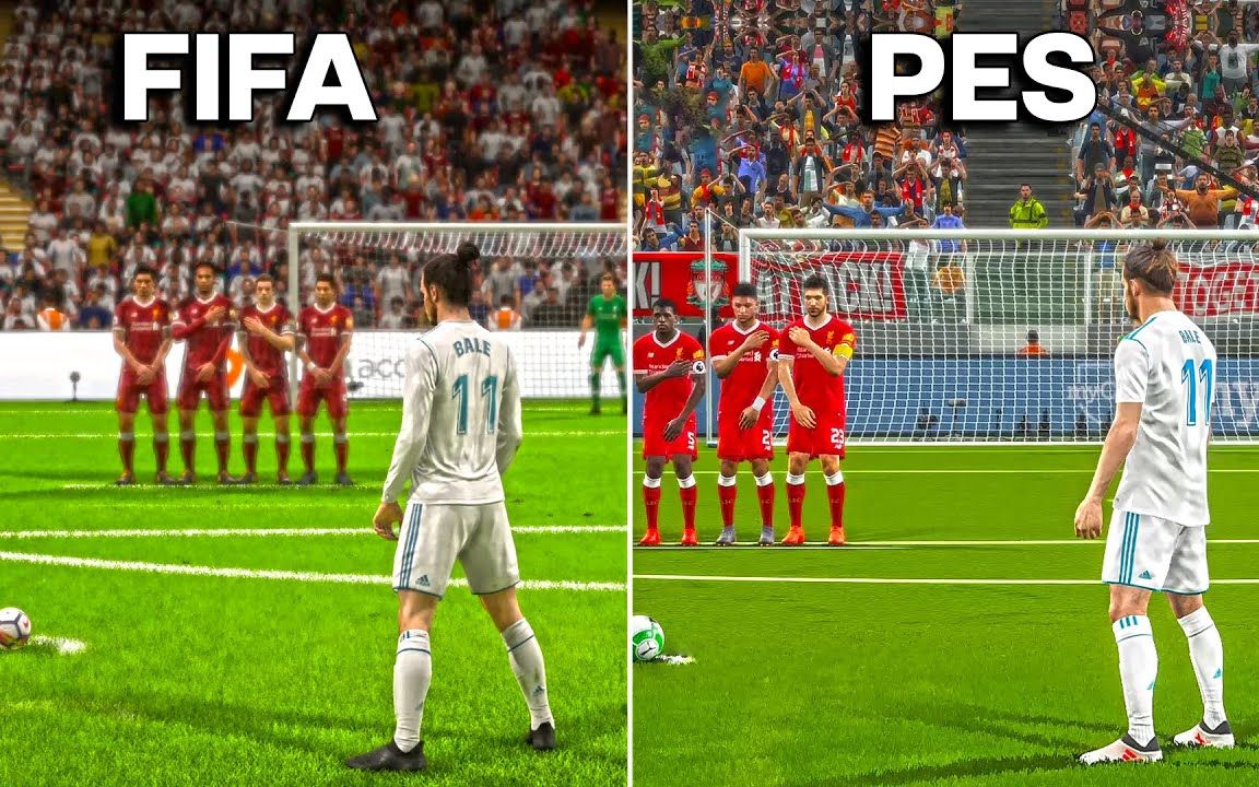 [图]加雷斯·贝尔任意球 | FIFA vs PES（2008-2023）