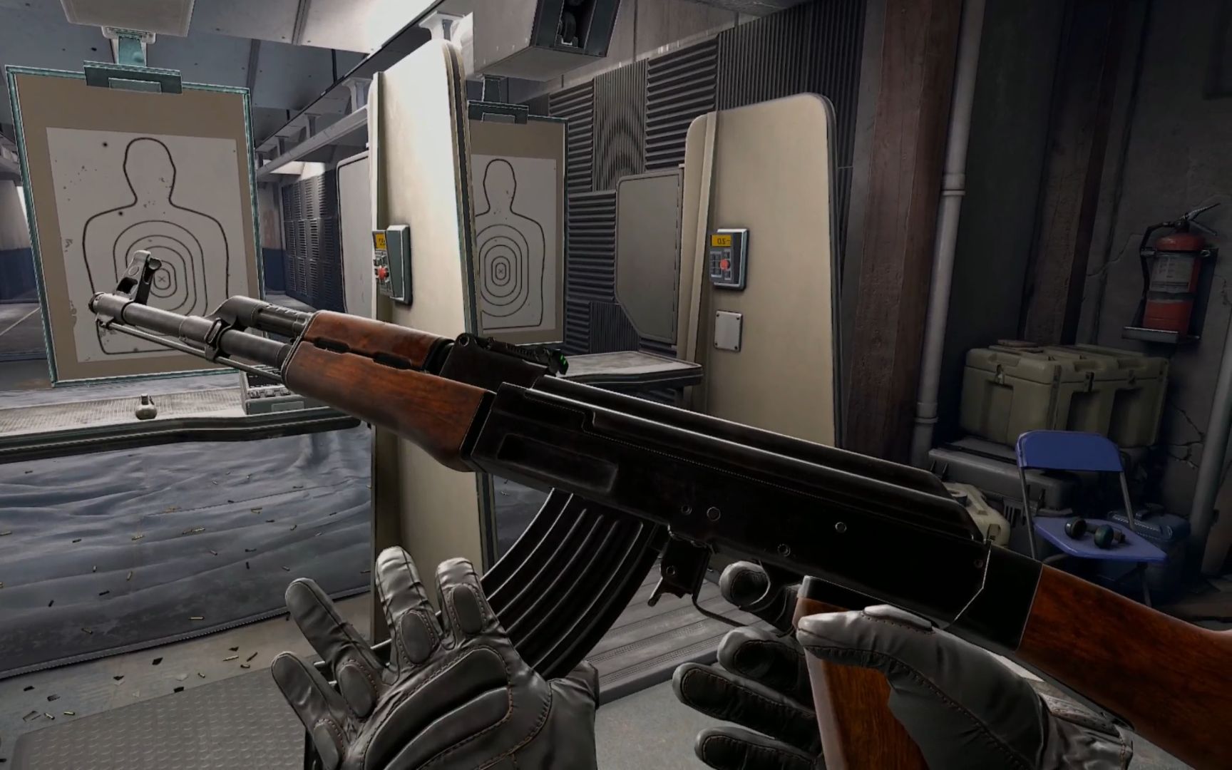 当萌新第一次进入vr的打靶场