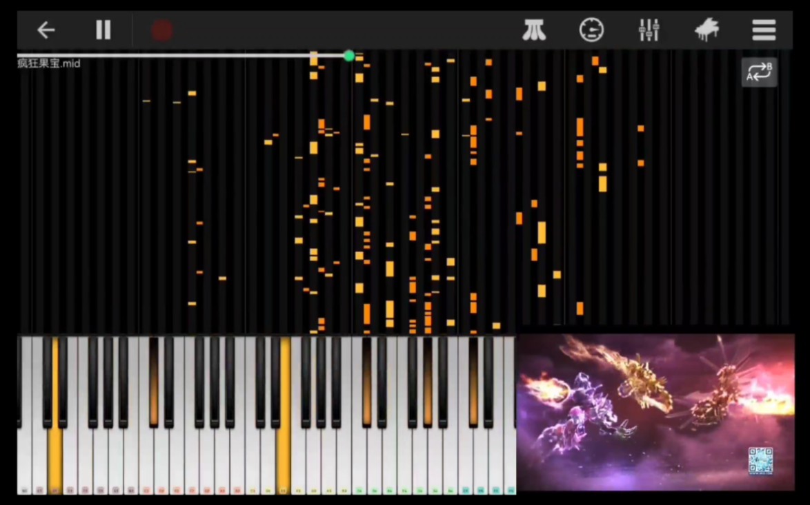 [图]果宝特攻3主题曲钢琴，但是酷狗识别