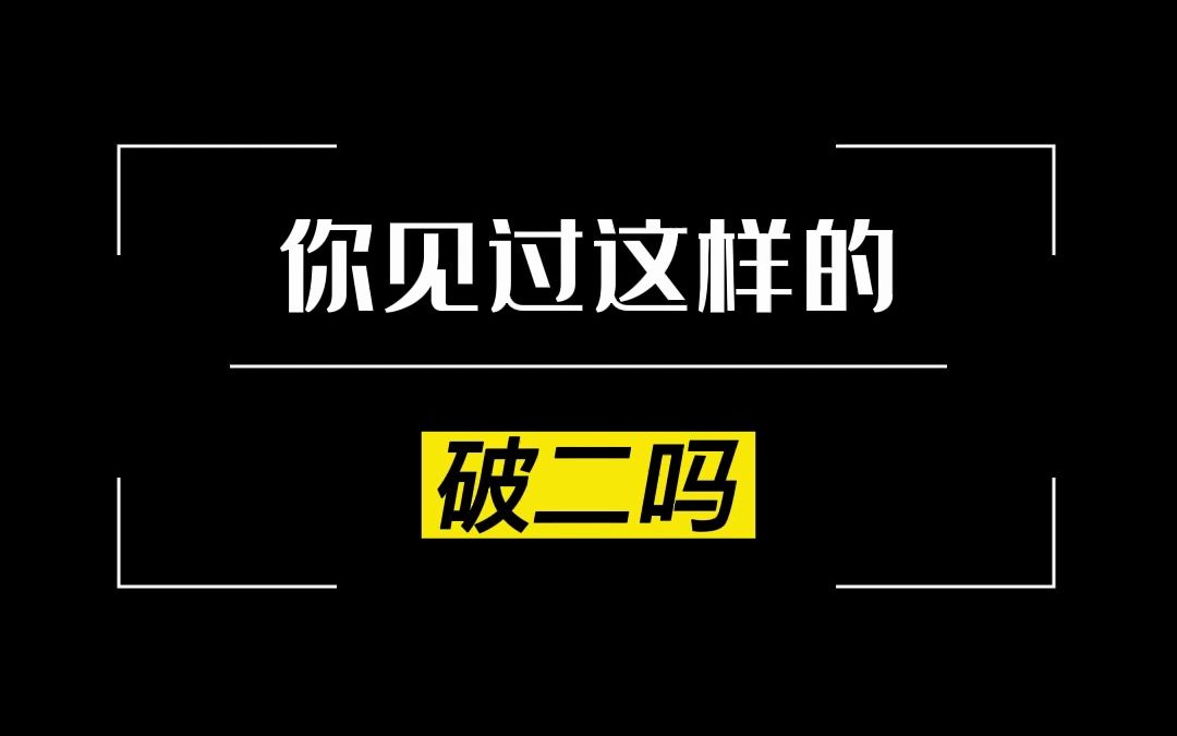 你见过这样的破二吗?哔哩哔哩bilibili