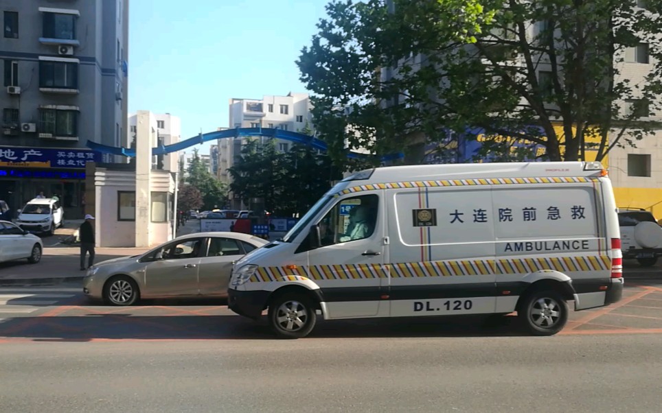 【出警】大连急救中心第二代斯宾特 原装英式警报器code3出警(疑似