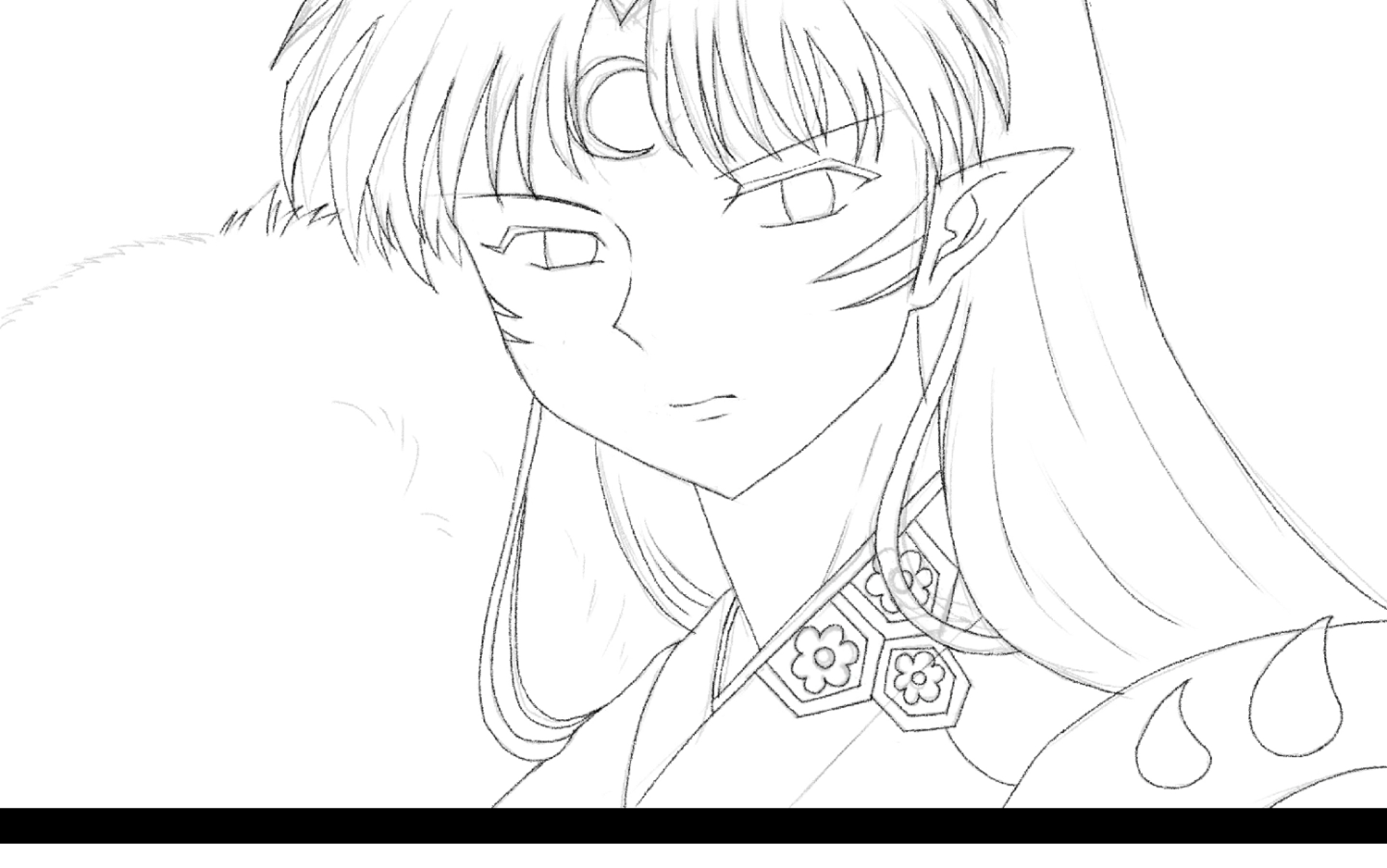 零基础自学绘画day16|procreate|《犬夜叉》杀生丸
