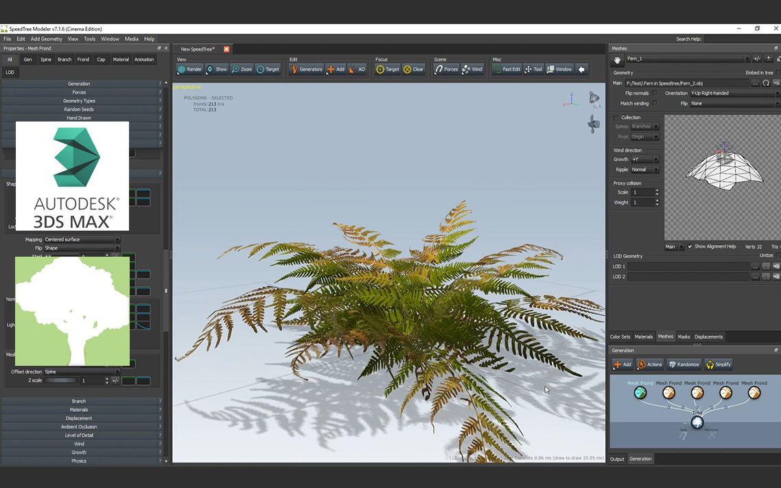 3DMAX+SpeedTree制作植物_哔哩哔哩_bilibili