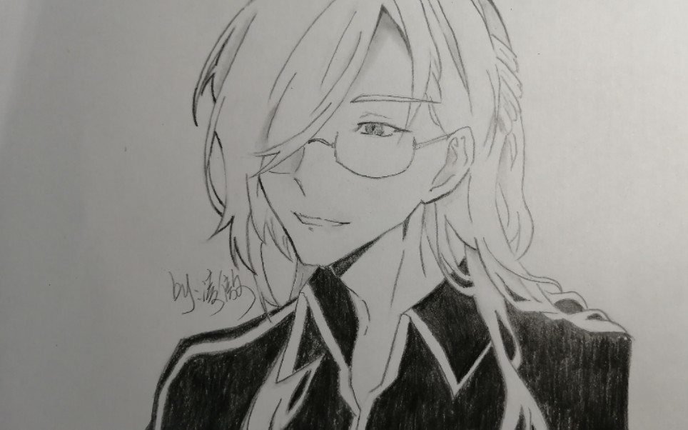 手绘摸一个帅哥63斯文败类我的菜ω害羞