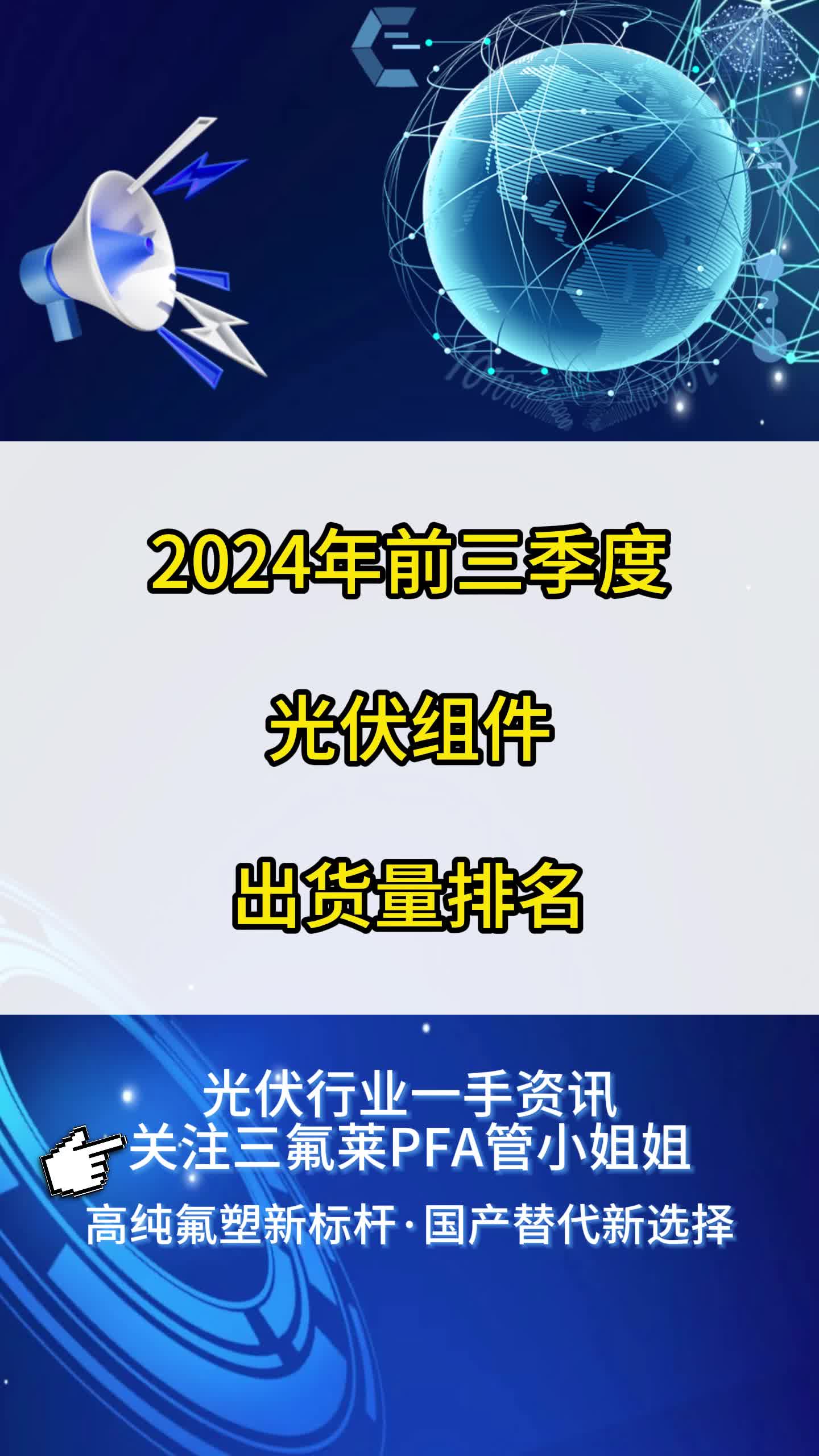 2024年前三季度光伏组件出货量排名哔哩哔哩bilibili