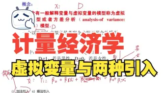 计量经济学：虚拟变量（1）两种引入方式