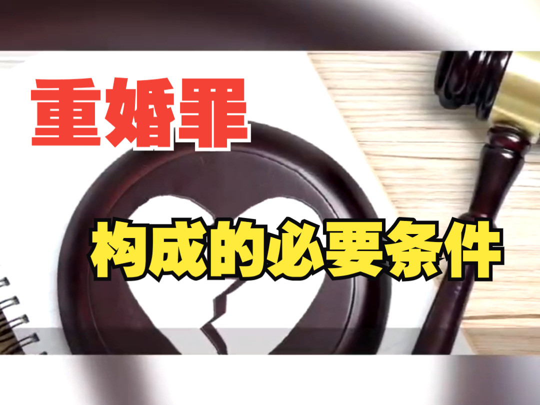 重婚罪构成的必要条件天津中百律所刑事律师法律咨询哔哩哔哩bilibili