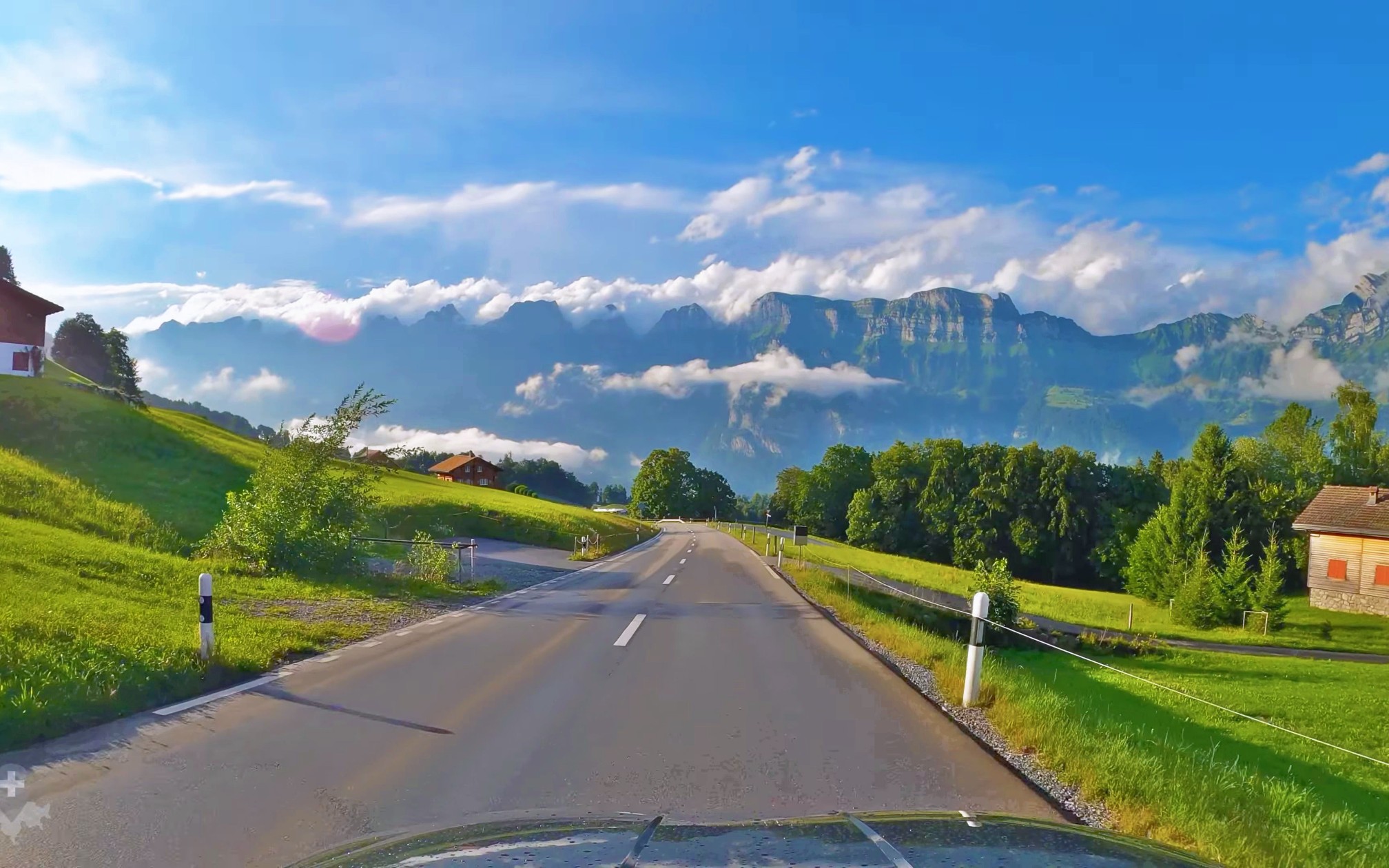 [图]【4K】Flumserberg•雨后风景区•瑞士夏季公路旅行🇨🇭 美到极致