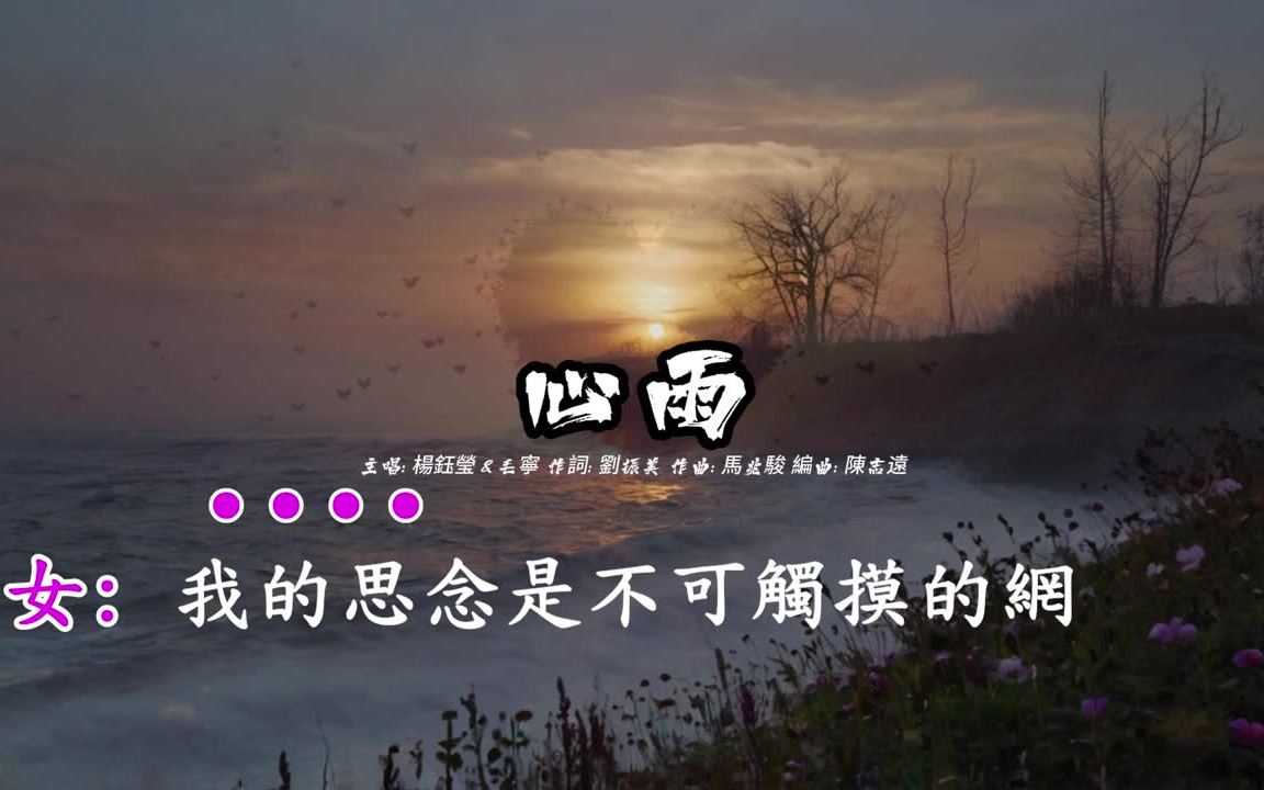 心雨 (杨钰莹&毛宁版本)(国语)(歌手演唱版)哔哩哔哩bilibili