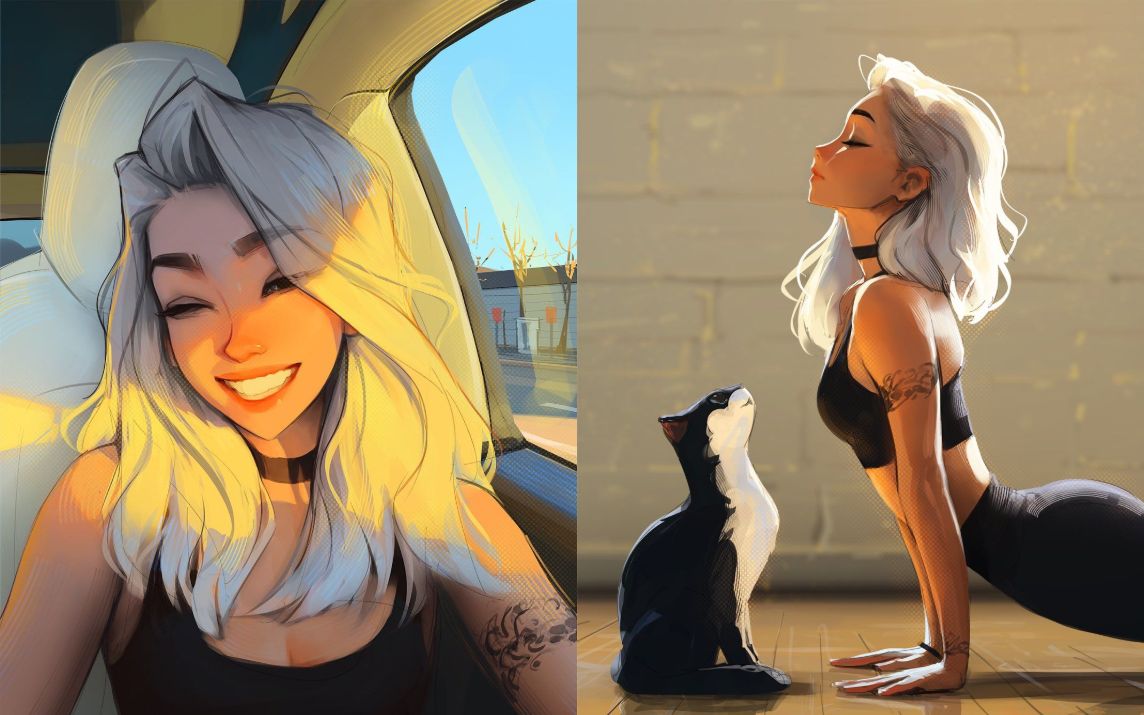 女友的动人视角,让你也想谈恋爱了吗?——画师sam yang