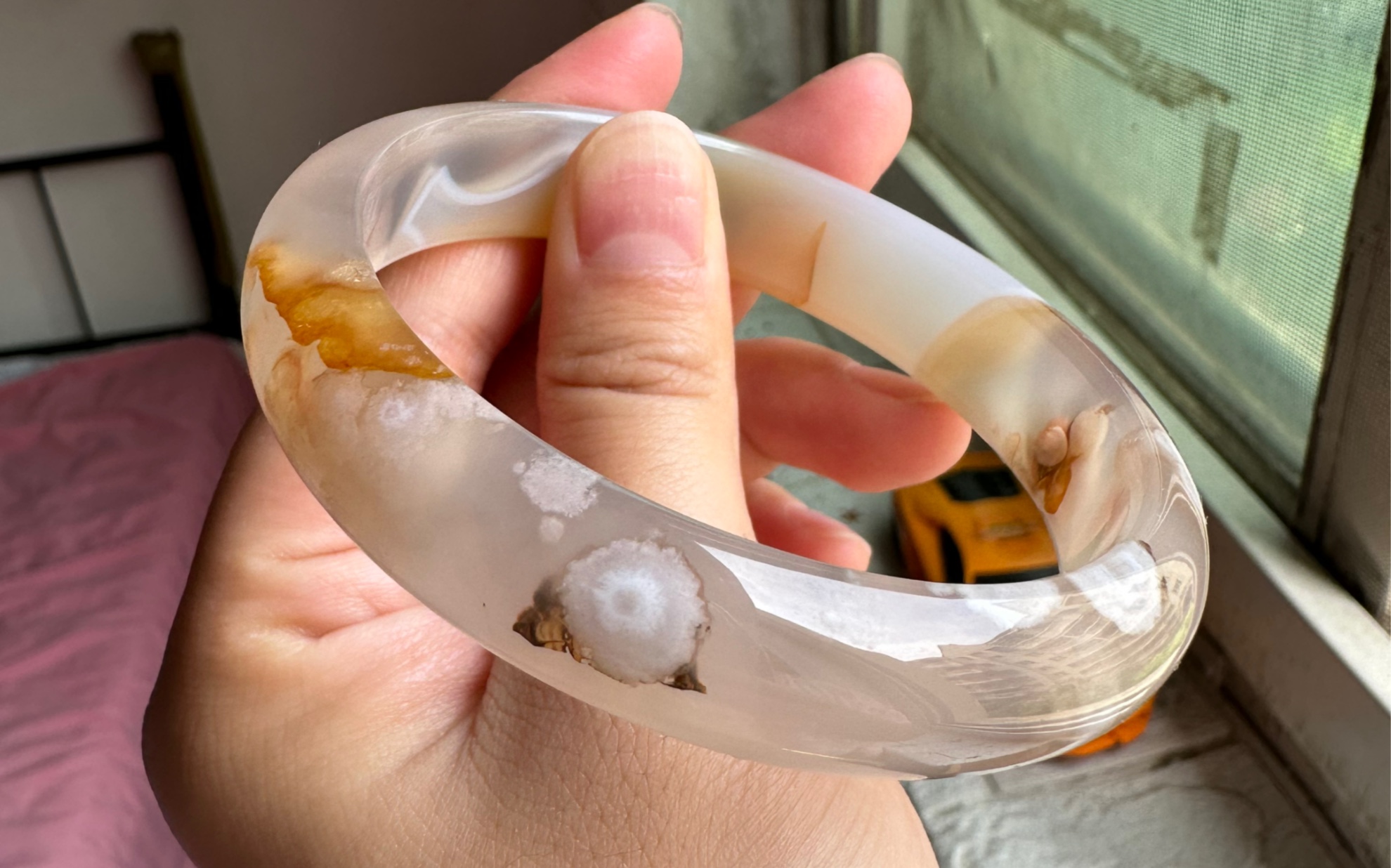 樱花玛瑙手镯5960圈,高冰水墨丹青风,古风意境款.价288,喜欢留言
