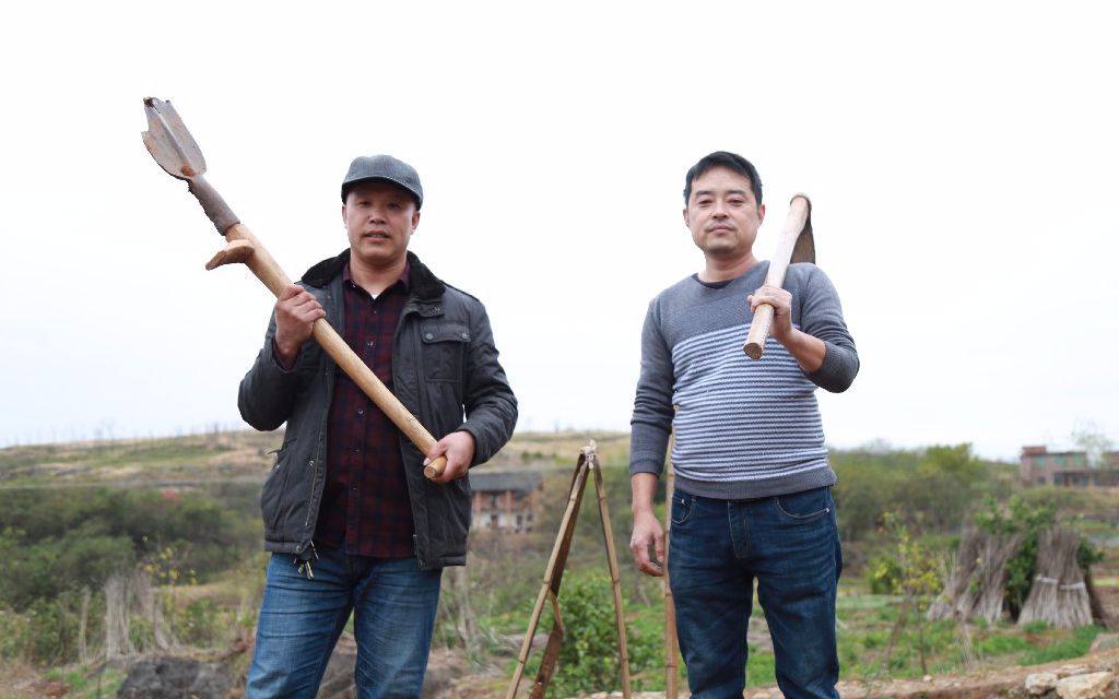 兄弟扛锄头唱《酒醉的蝴蝶》,毫不逊色专业歌手