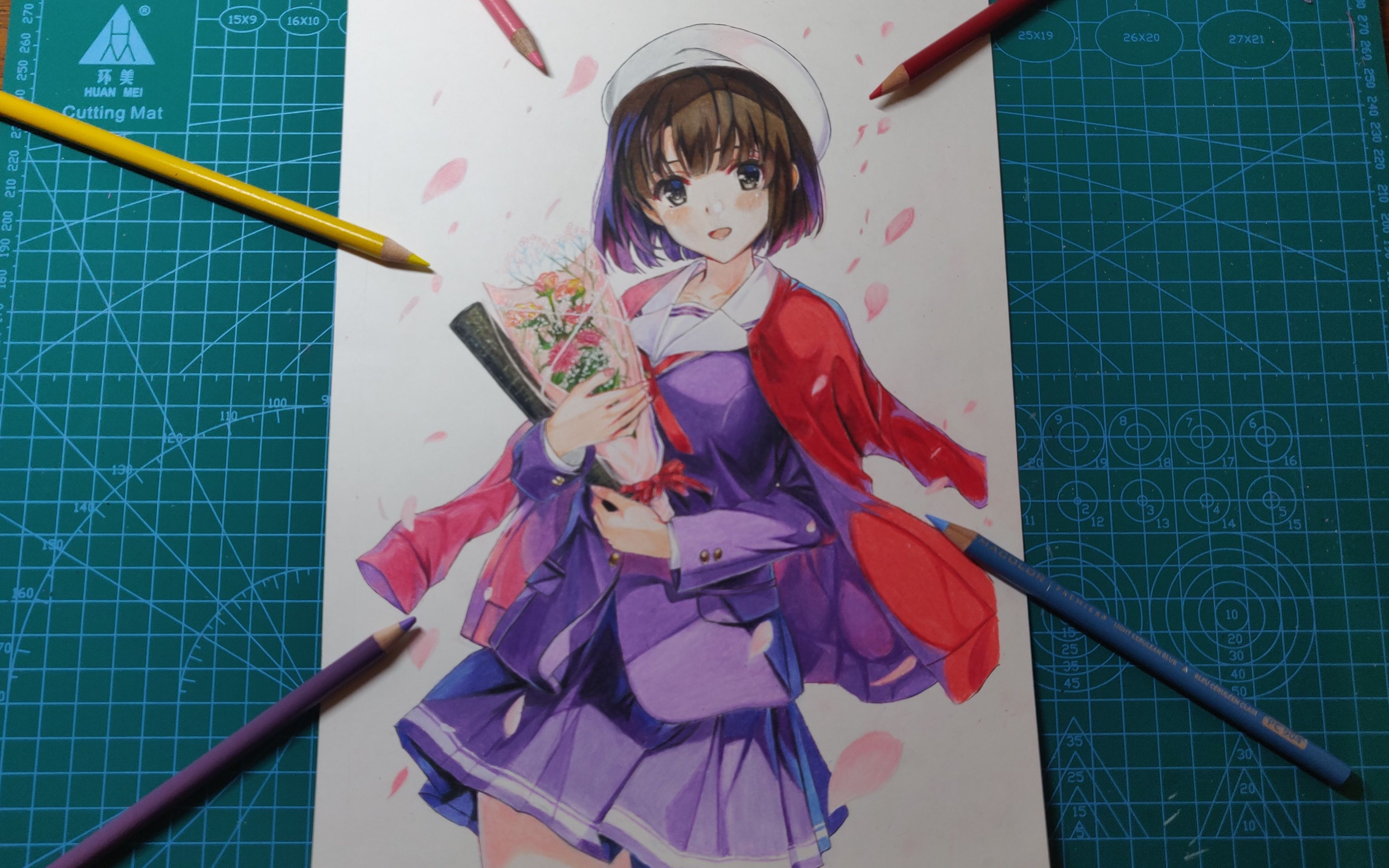 【彩铅】啊,是毕业时的加藤惠