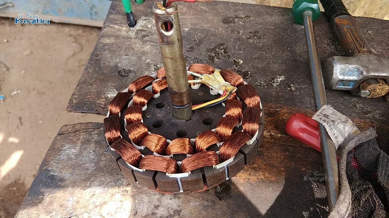 印度 - 如何改变天蓝色风扇线圈|吊扇轴承更换修复| |粉丝知道一切吗