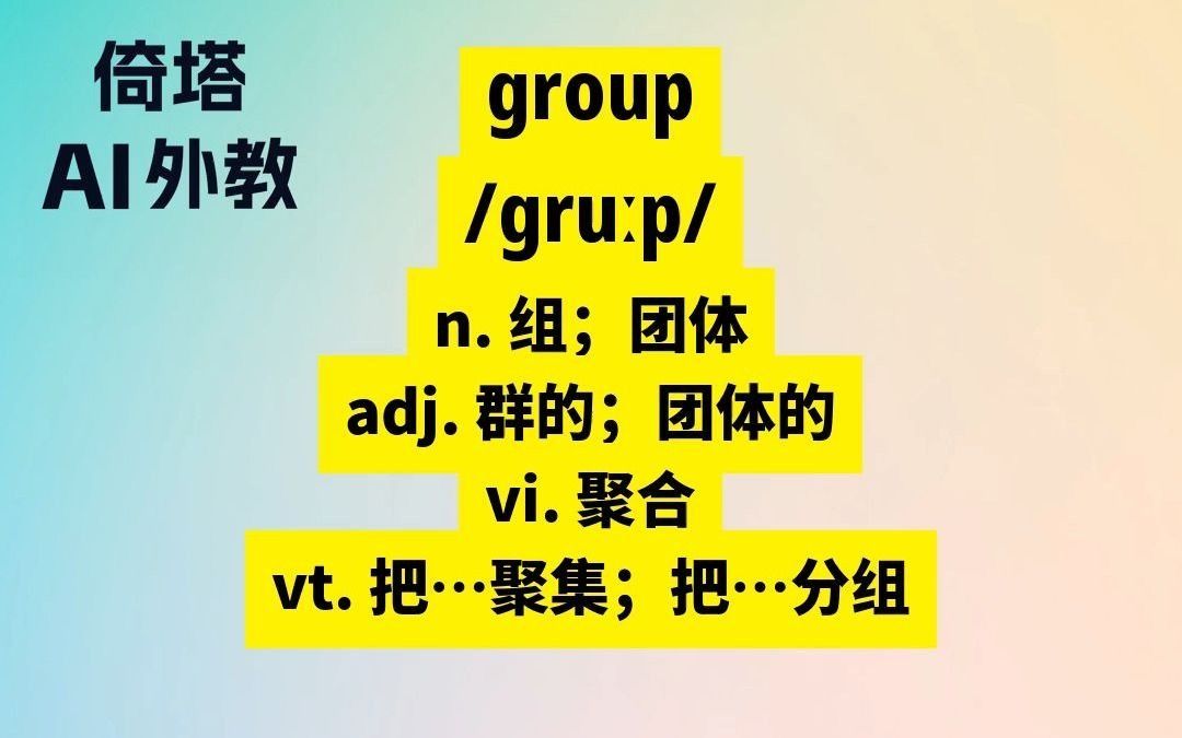 考研必背单词group组哔哩哔哩bilibili