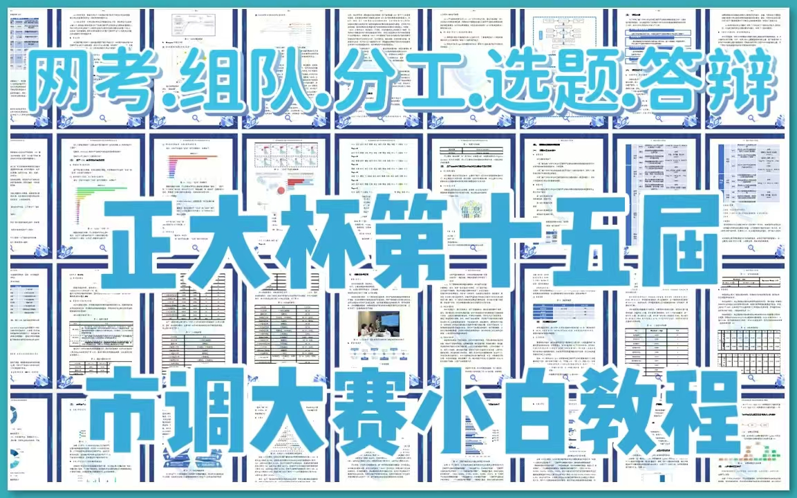 【私信送最新国奖作品】第十五届正大杯全国大学生市场调查与分析大赛新手小白教程经验(网考组队技能分工流程国奖报告撰写PPT答辩技巧)哔哩哔...