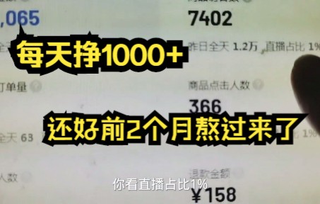 每天稳定1000+利润,做抖店3个月,前期熬过去后面就不用管了哔哩哔哩bilibili