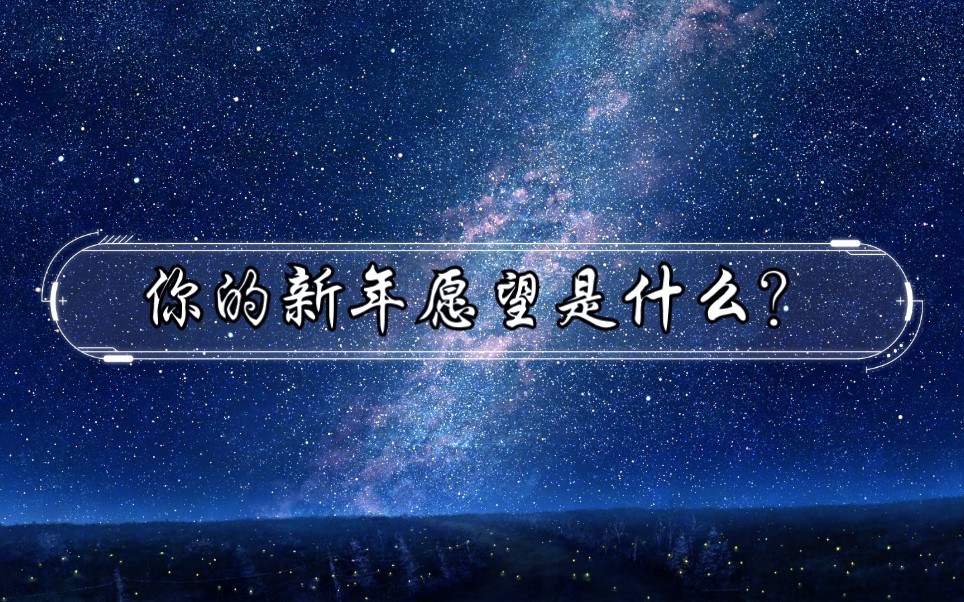 “你的新年愿望是什么?”哔哩哔哩bilibili