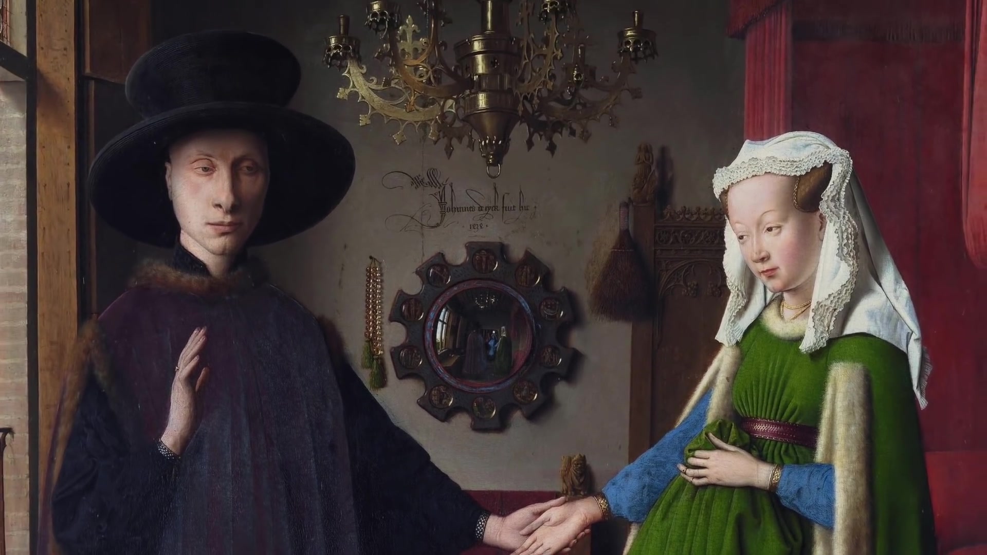 [图]扬‧凡‧艾克《阿尔诺芬尼夫妇像》（Jan van Eyck The Arnolfini Portrait）《大作解说》（Great Art Explained）