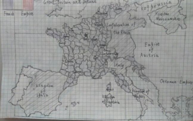 「手绘地图」法兰西第一帝国本土及势力范围哔哩哔哩bilibili