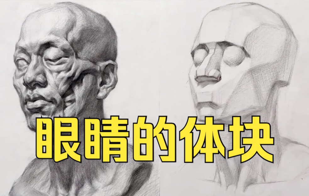 [图]【张海霆素描头像】眼睛的体块关系不但要画，而且要多角度去画几遍才可以