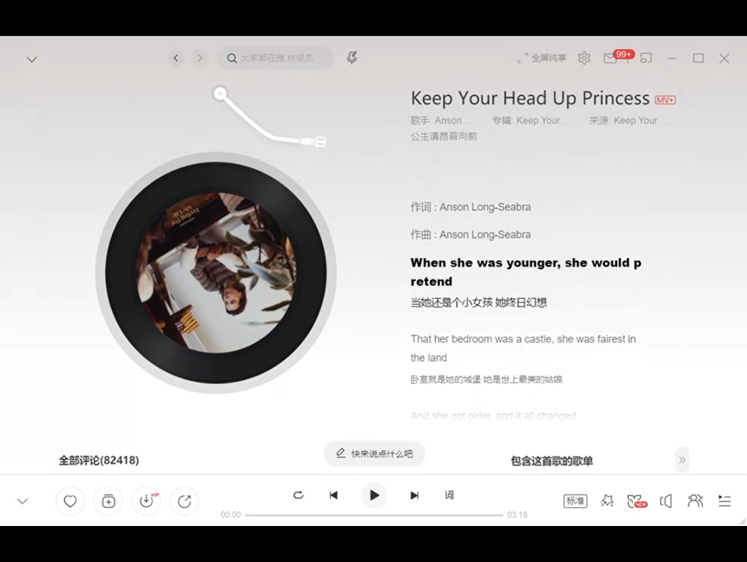 [图]《Keep Your Head Up Princess》治愈英文歌曲分享