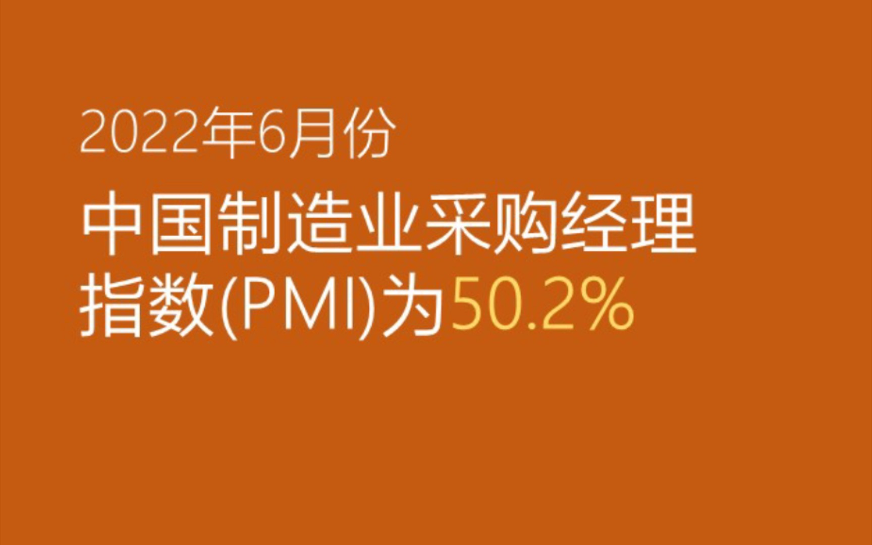 [图]2022年6月中国制造业采购经理指数(PMI)为50.2%