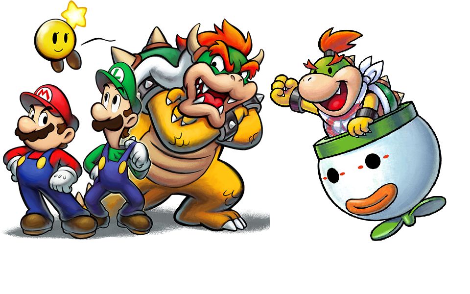 马里奥与路易吉rpg3dx的闭幕职员表对比视频(库巴vs库巴二世)【搬运】