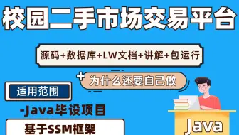 基于SSM的校园二手市场交易平台2-计算机毕业设计-大鹅源码网