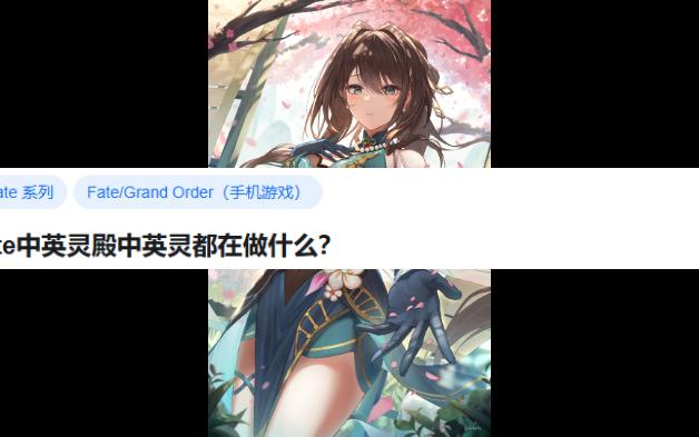 fate中英灵殿中英灵都在做什么?